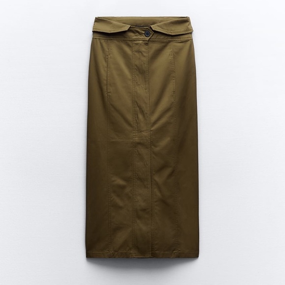 Zara foldover waist midi skirt - Picture 5 of 8